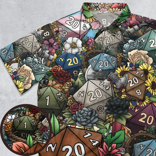 Flower Dice Button Down Shirt