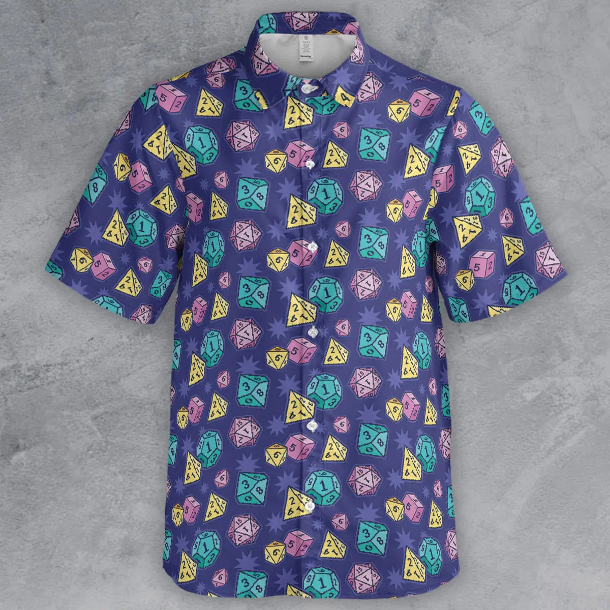 Pixel Dice Button Down Shirt