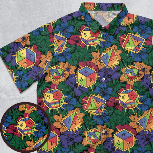 Rainbow Dice Button Down Shirt