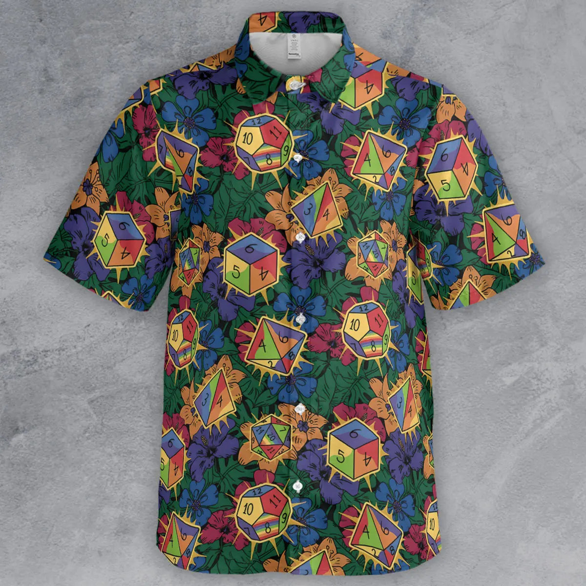 Rainbow Dice Button Down Shirt