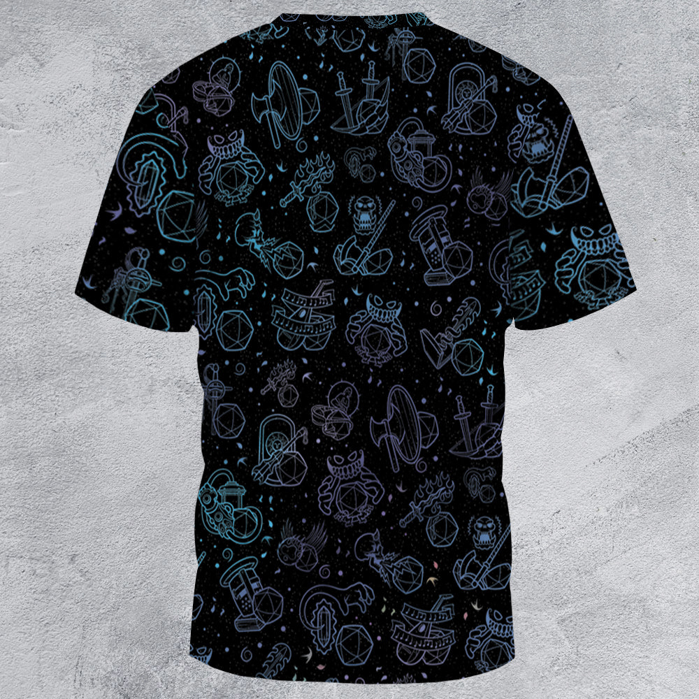 Multi Dice Classes  All-Over Print Unisex T-Shirt