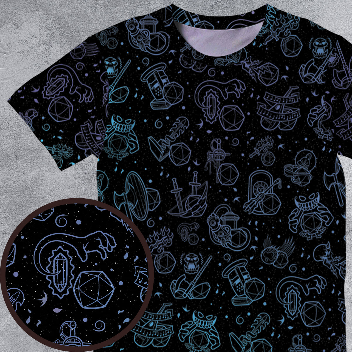 Multi Dice Classes  All-Over Print Unisex T-Shirt