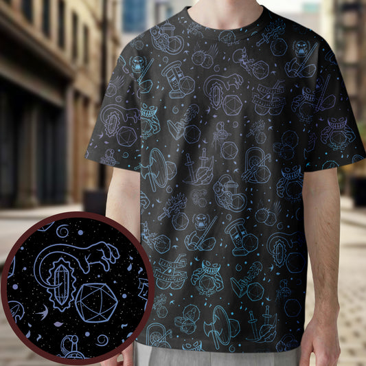 Multi Dice Classes  All-Over Print Unisex T-Shirt