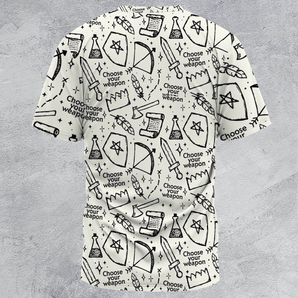 Choose Your Weapon All-Over Print Unisex T-Shirt