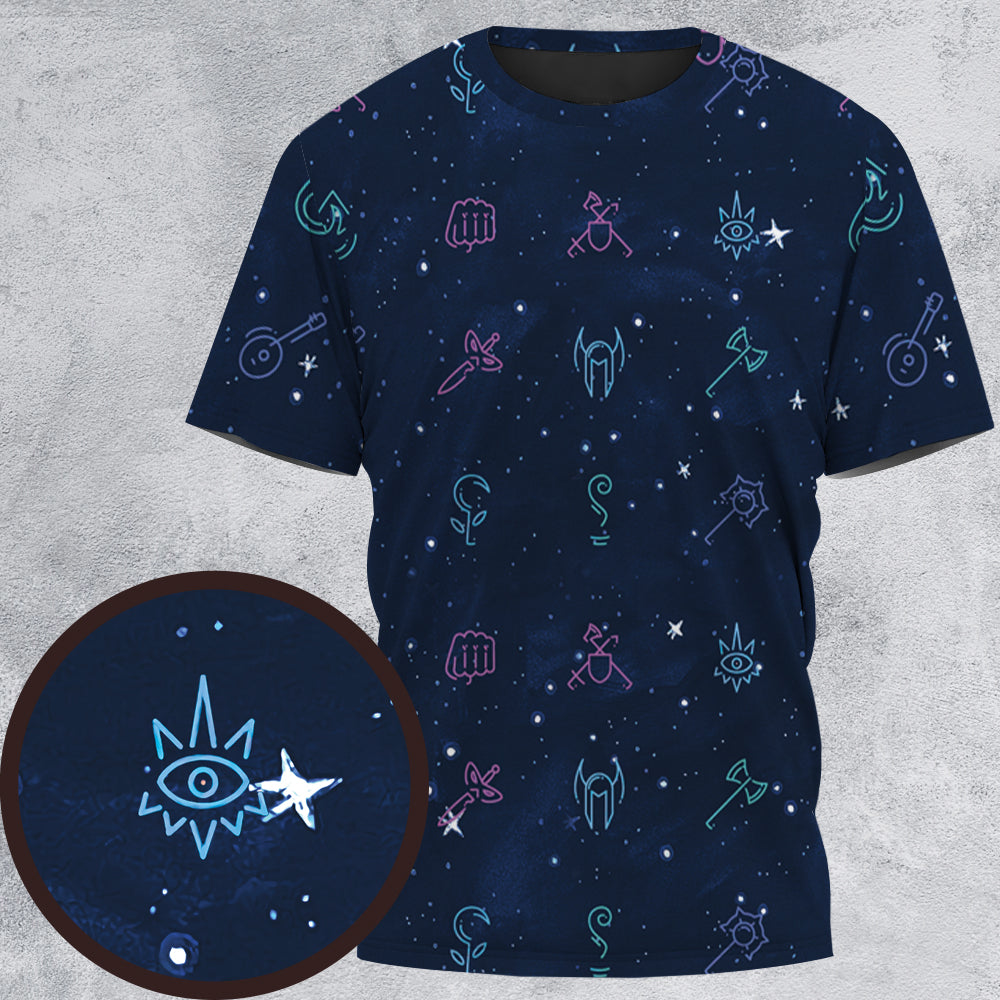 RPG Class Icons All-Over Print Unisex T-Shirt