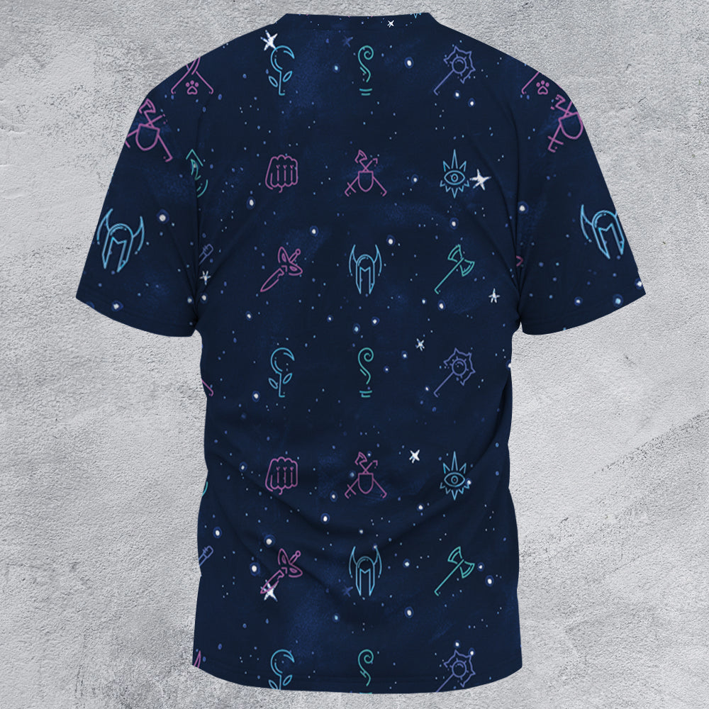 RPG Class Icons All-Over Print Unisex T-Shirt