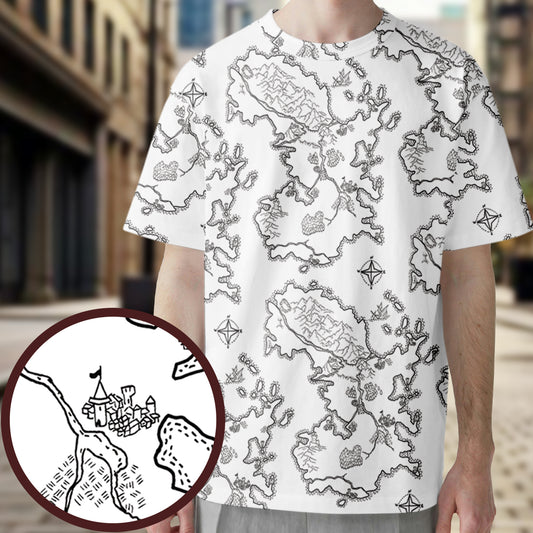 Fantasy Map For RPG All-Over Print Unisex T-Shirt