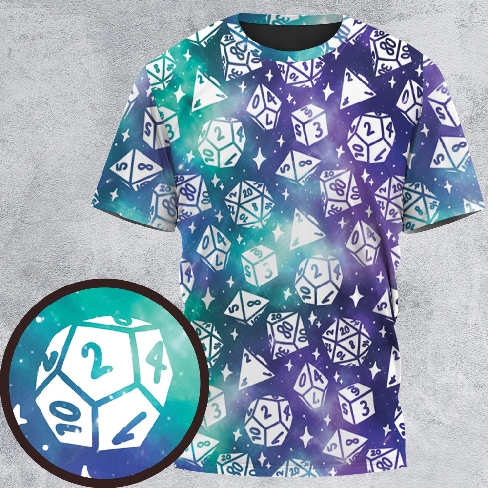Gamer D20 Dice All-Over Print Unisex T-Shirt