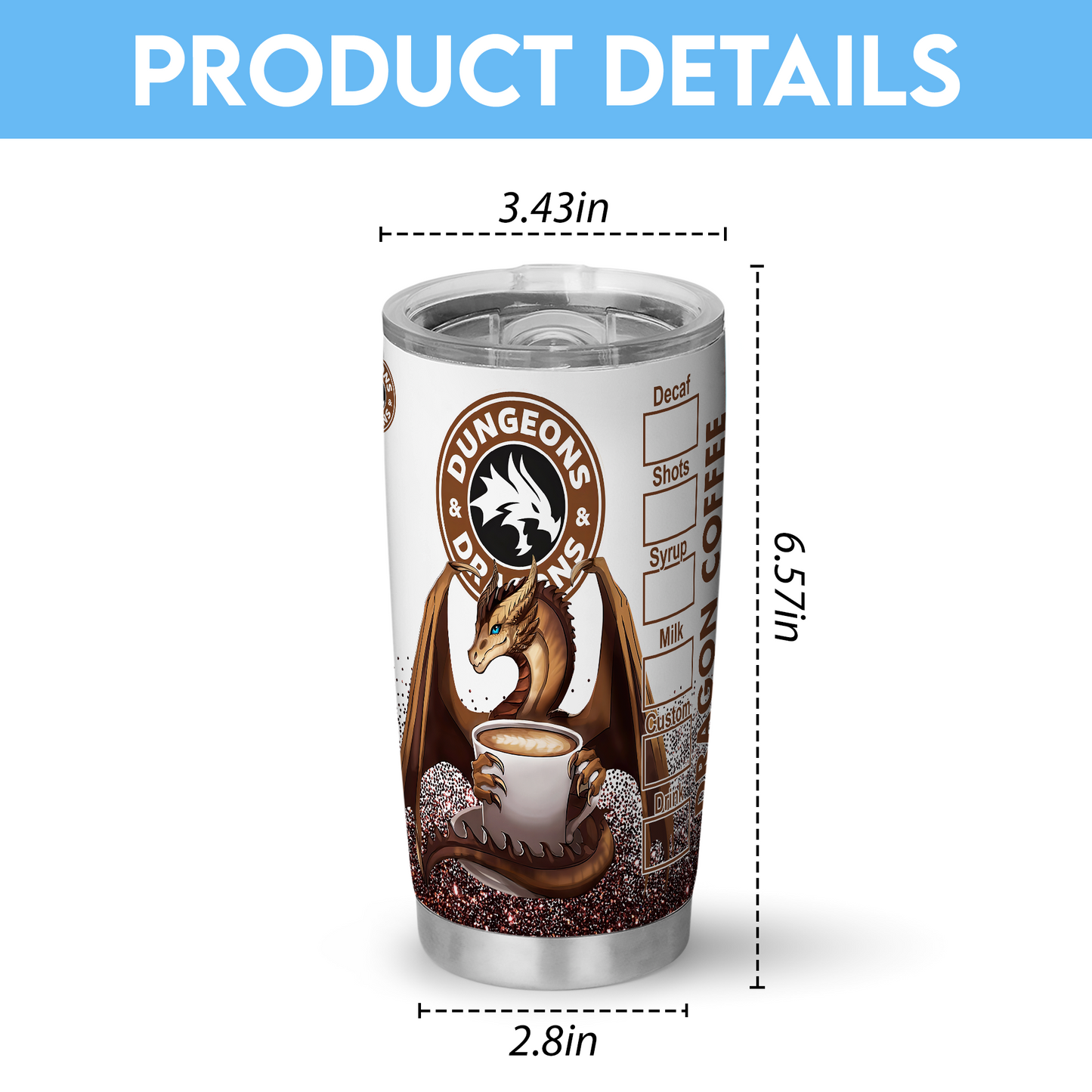 DnD Dragon Coffee Tumbler