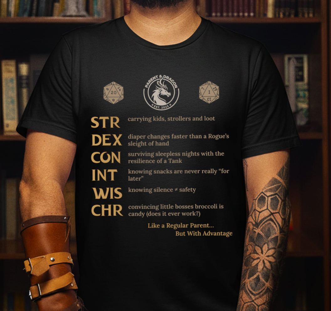 Parent & Dragon RPG Stats Classic Unisex T-Shirt