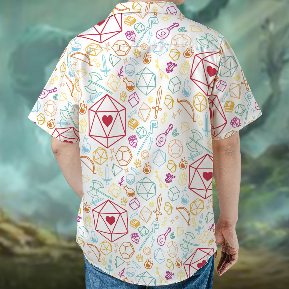 Dice Heart RPG Hawaiian Shirt
