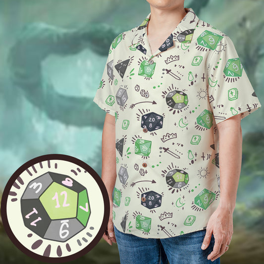 Dice and Fantasy Icons  Hawaiian Shirt
