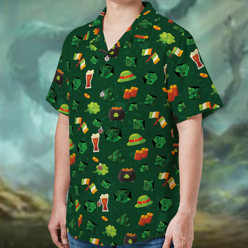 Green Dice St. Patrick's Day Hawaiian Shirt
