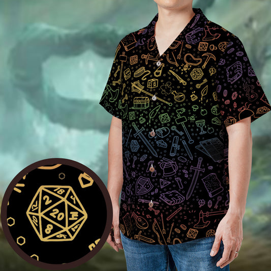 RPG Rainbow Pattern Hawaiian Shirt