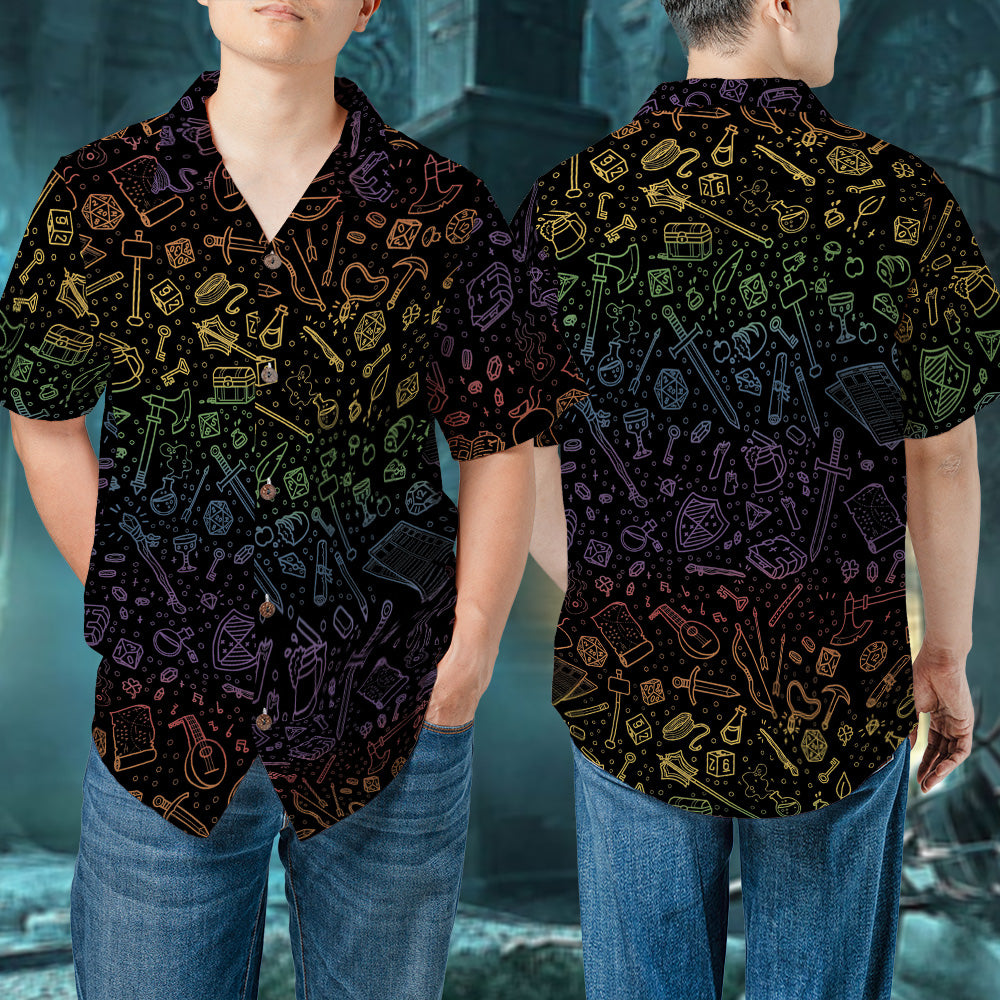 RPG Rainbow Pattern Hawaiian Shirt