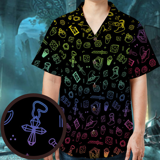 RPG Medieval Weapons Hawaiian Shirt