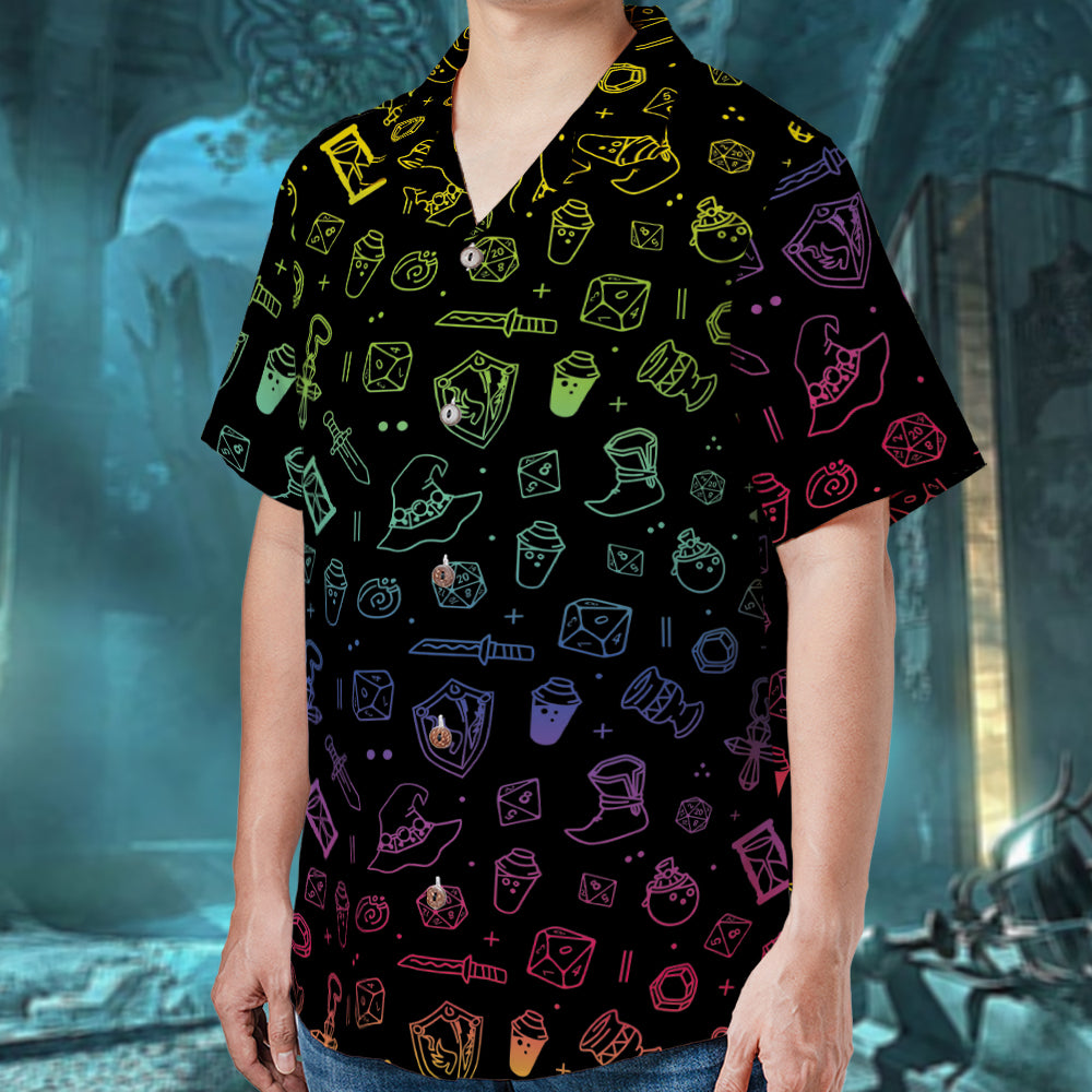 RPG Medieval Weapons Hawaiian Shirt