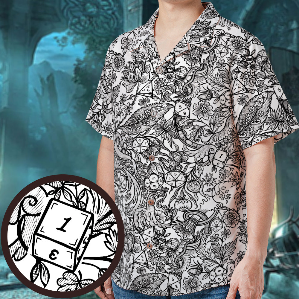 Fantasy Flower Dice Hawaiian Shirt