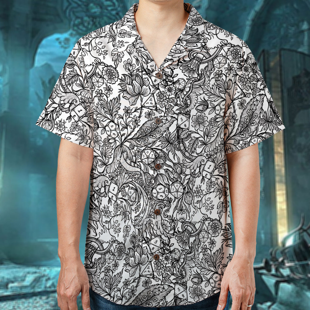 Fantasy Flower Dice Hawaiian Shirt