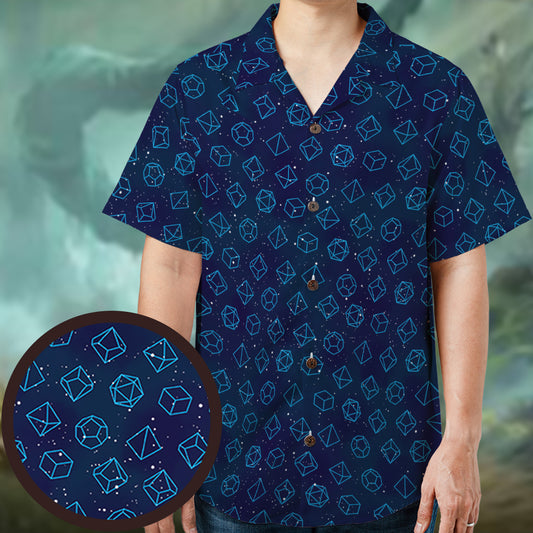 Blue Dice Set Hawaiian Shirt