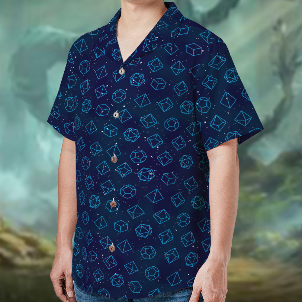 Blue Dice Set Hawaiian Shirt