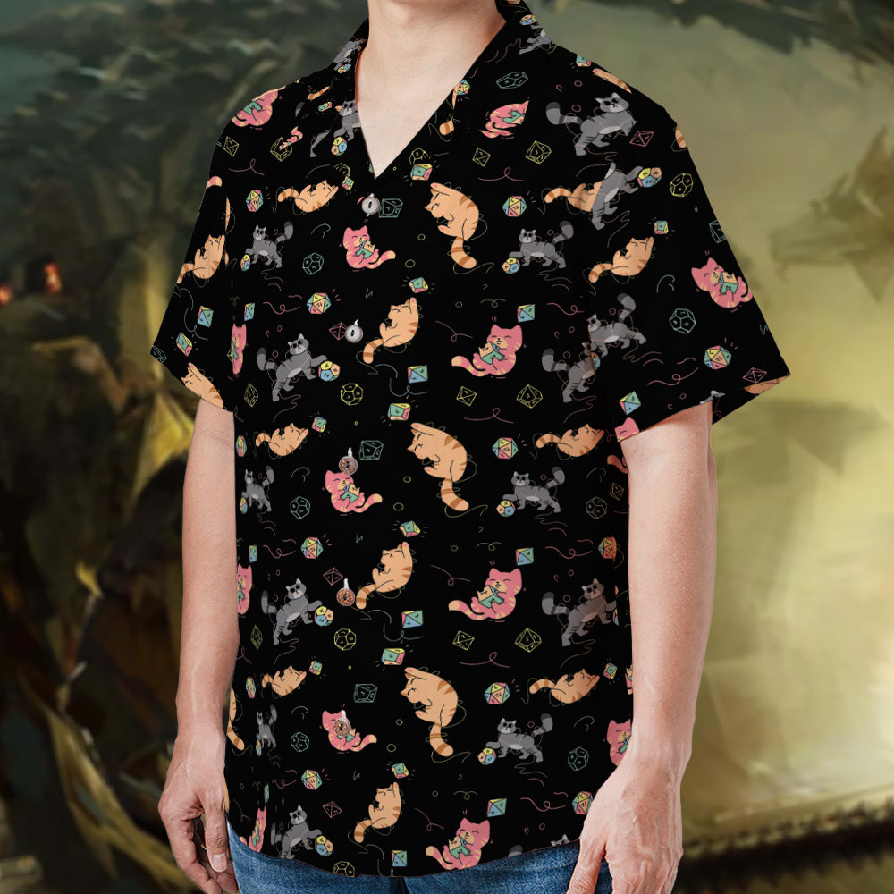Cat With Dice Hawaiian Shirt