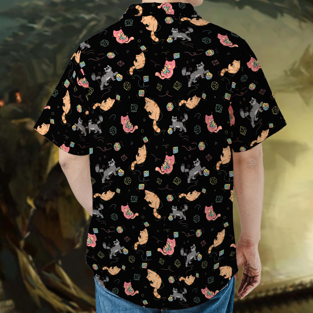 Cat With Dice Hawaiian Shirt