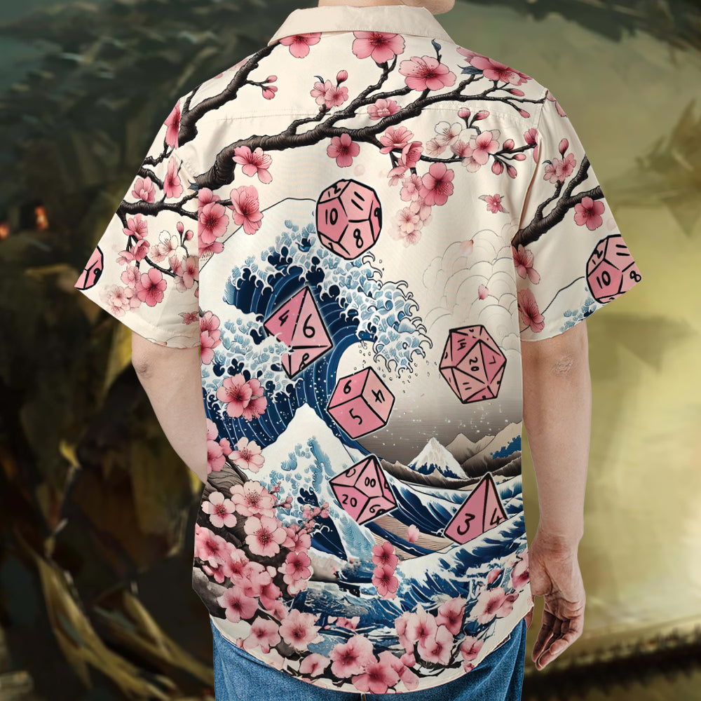 Pink Flower Dice Hawaiian Shirt