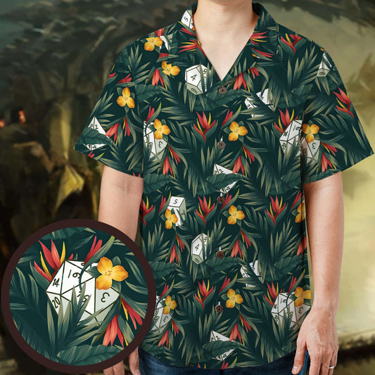 Tropical Dice Pattern Hawaiian Shirt