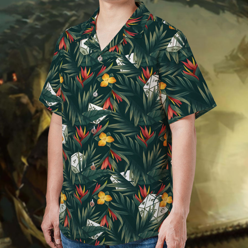 Tropical Dice Pattern Hawaiian Shirt