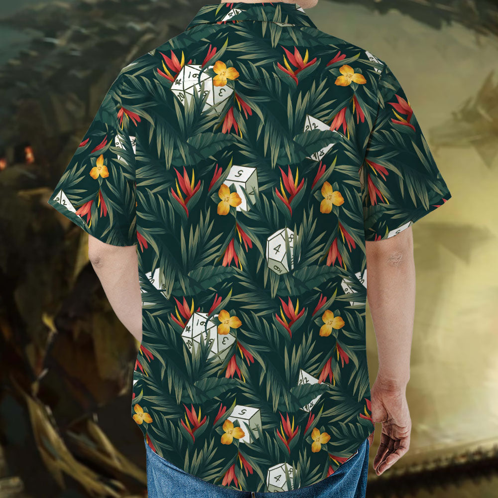 Tropical Dice Pattern Hawaiian Shirt