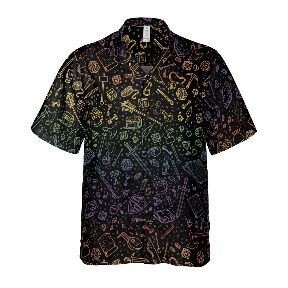 RPG Rainbow Pattern Hawaiian Shirt
