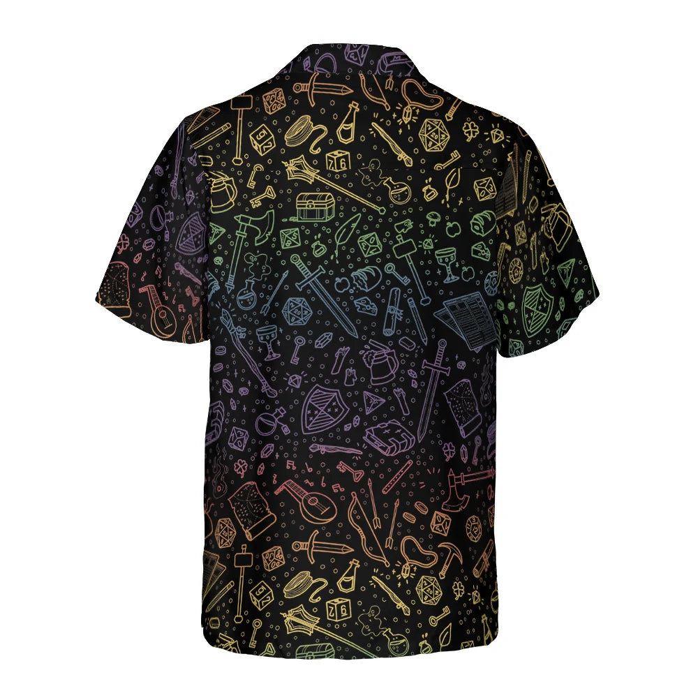 RPG Rainbow Pattern Hawaiian Shirt