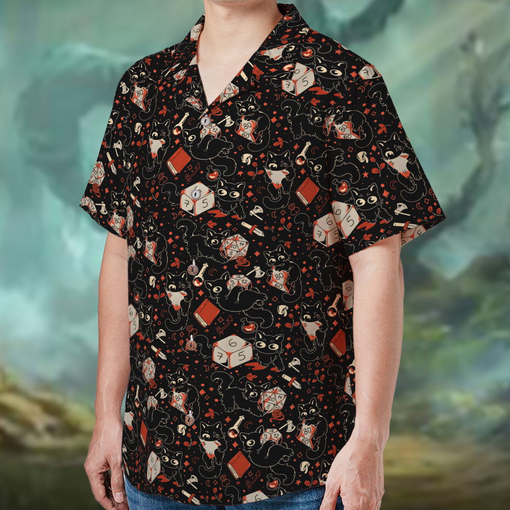 Cat Holding Dice Hawaiian Shirt