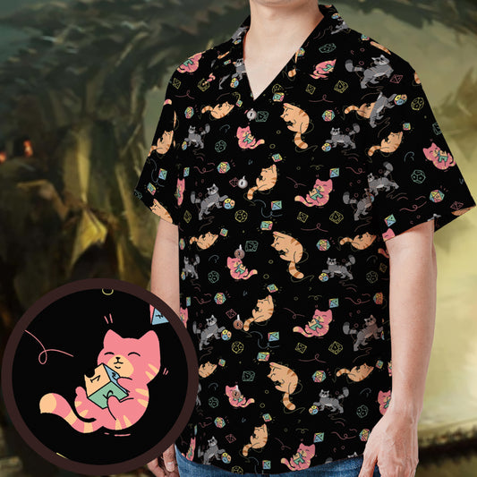 Cat With Dice Hawaiian Shirt