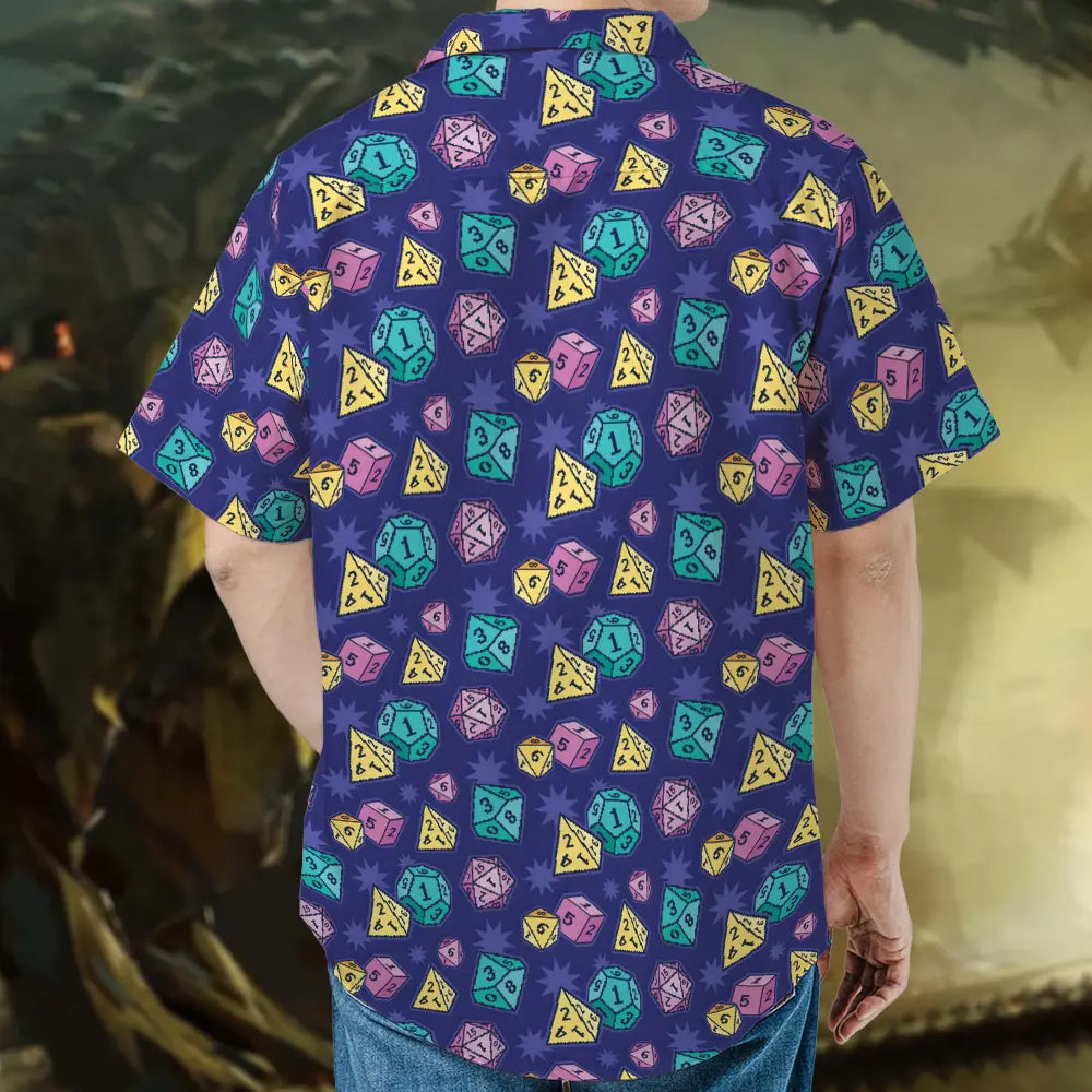 Pixel Dice Hawaiian Shirt