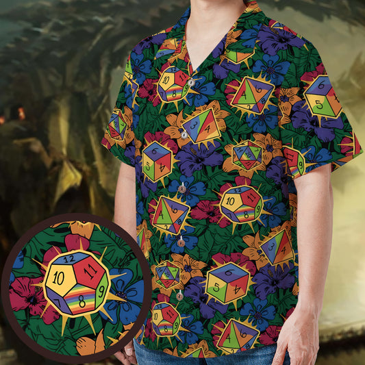 Rainbow Dice Hawaiian Shirt