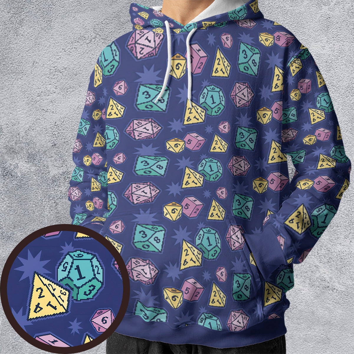 Pixel Dice All-over Print Hoodie