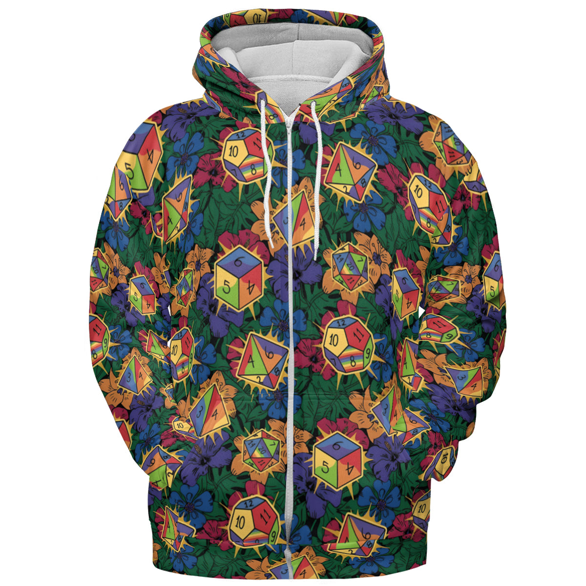 Rainbow Dice All-over Print Hoodie