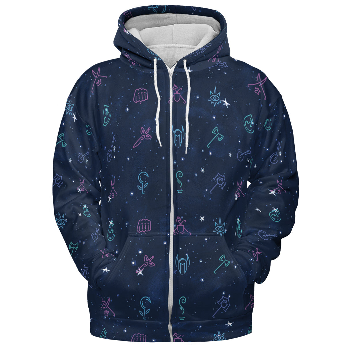 RPG Class Icons All-over Print Hoodie