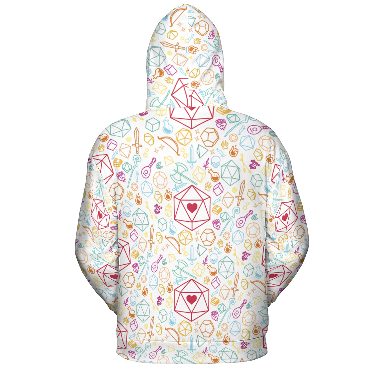 Dice Heart RPG All-over Print Hoodie