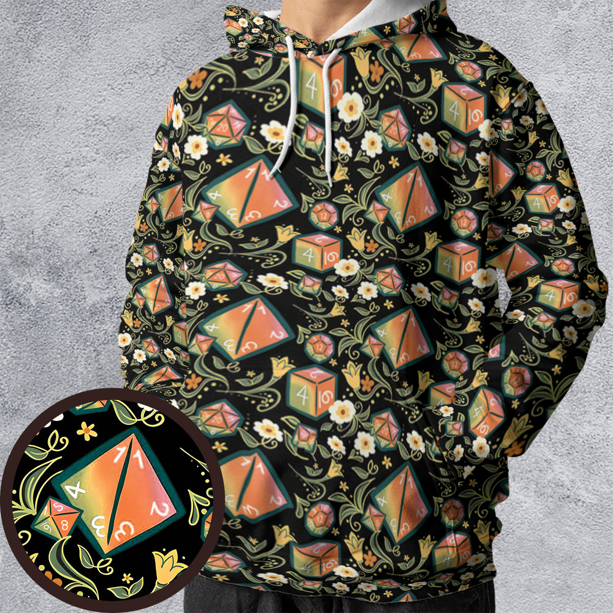 Dice Plant All-over Print Hoodie