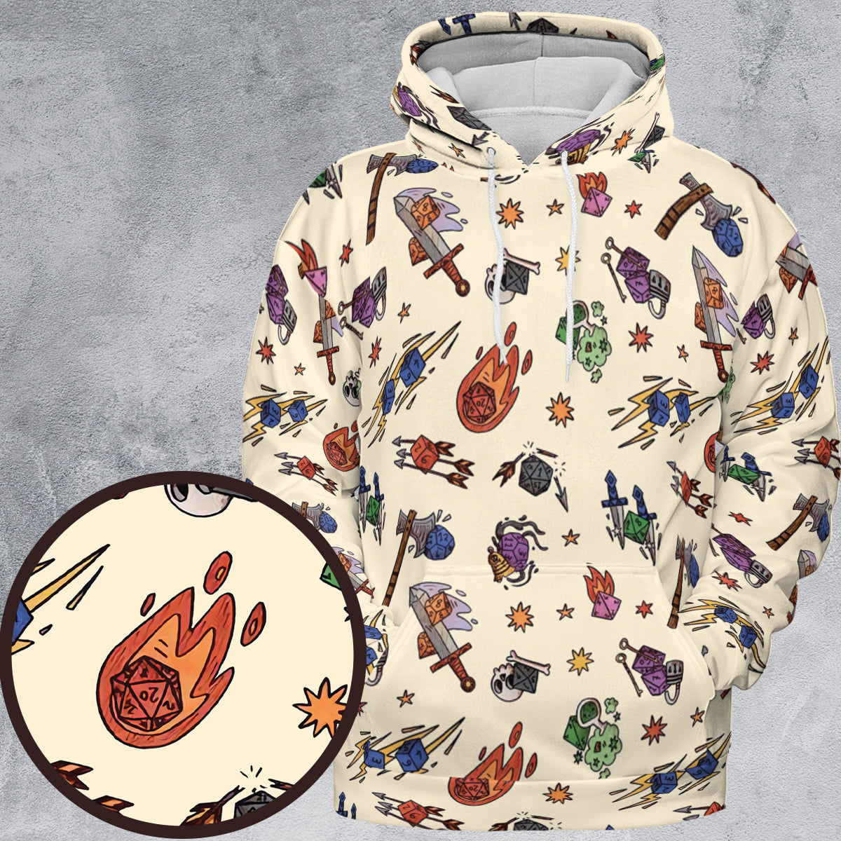 Dice World  All-over Print Hoodie