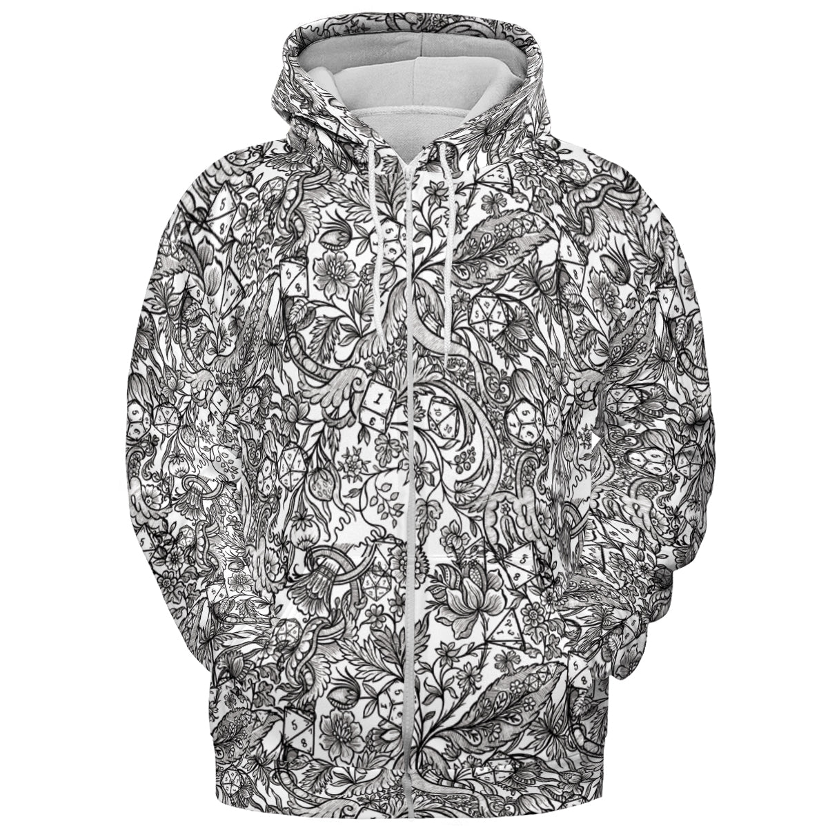 Fantasy Flower Dice All-over Print Hoodie