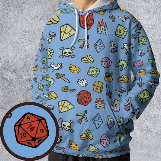 Fantasy Icon RPG All-over Print Hoodie