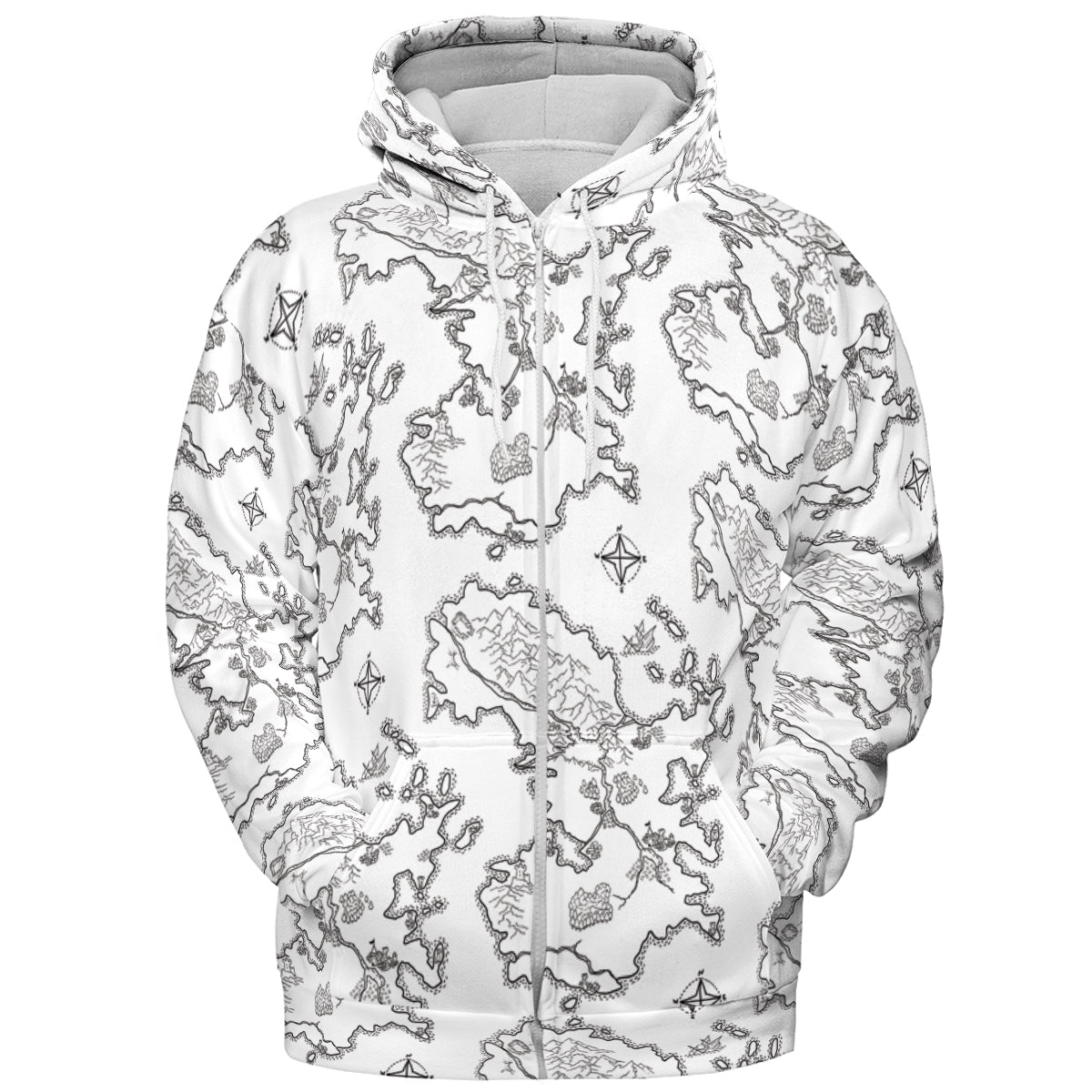 Fantasy Map For RPG  All-over Print Hoodie