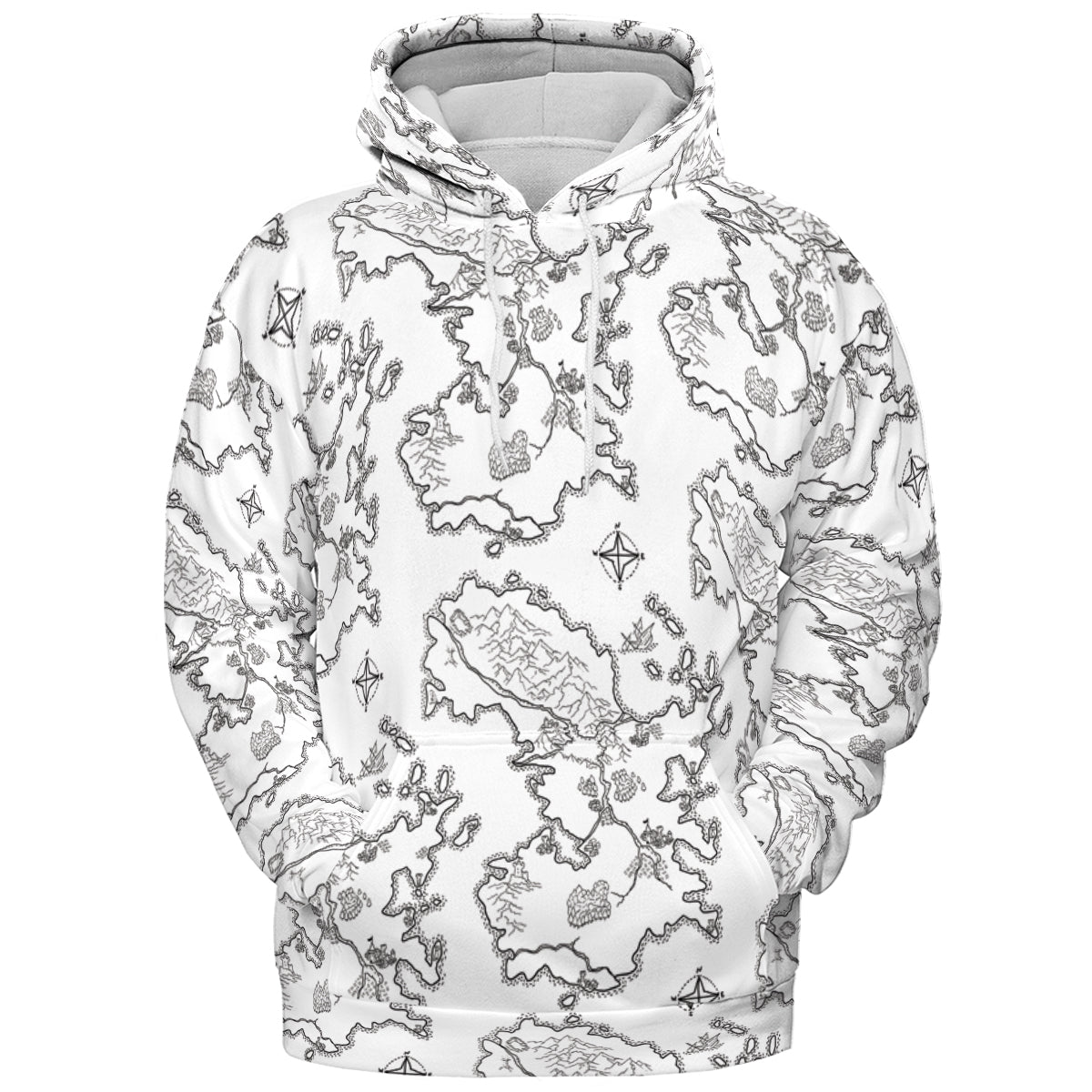 Fantasy Map For RPG  All-over Print Hoodie