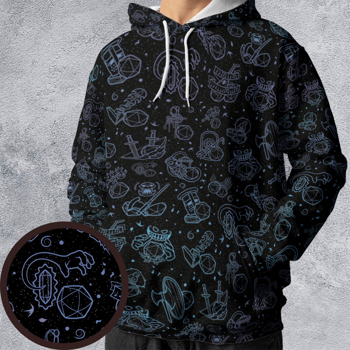 Multi Dice Classes All-over Print Hoodie