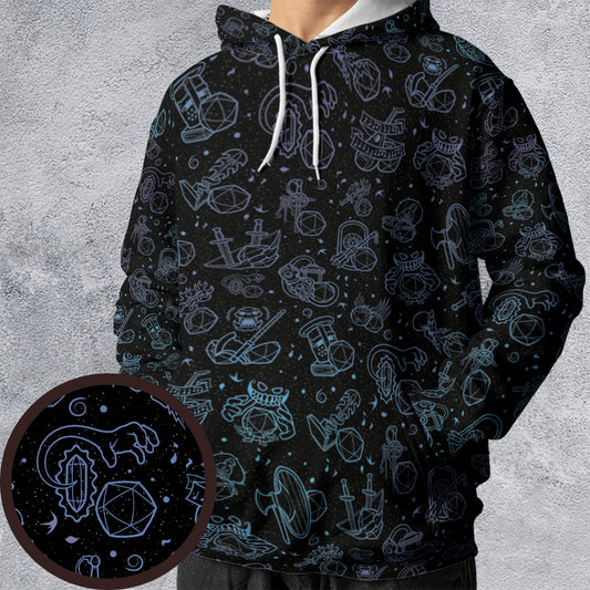 Multi Dice Classes All-over Print Hoodie