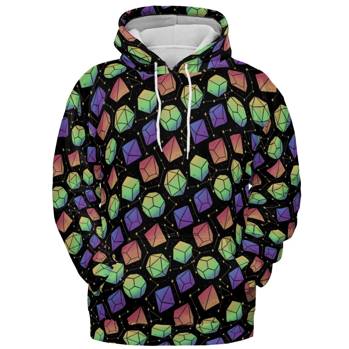 Rainbow Galaxy Dice All-over Print Hoodie
